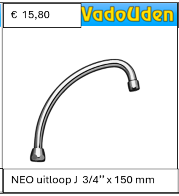 NEO uitloop J 3/4'' x 150 mm