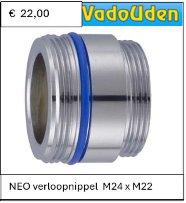 NEO verloopnippel M24 x M22