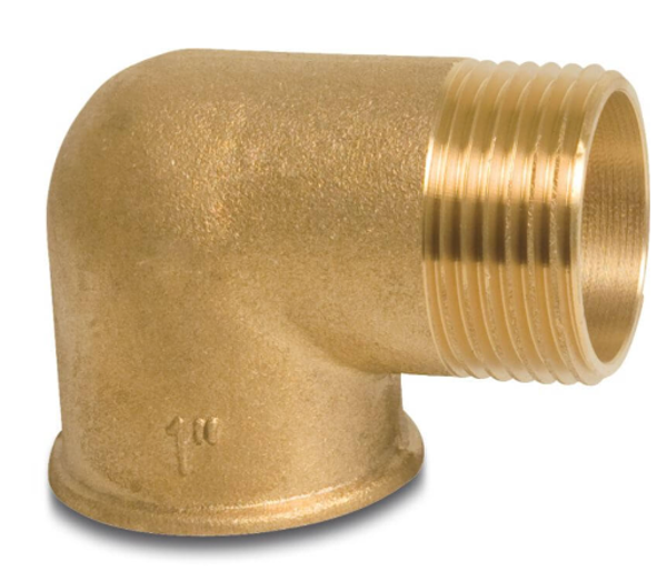 Messing  draadfittingen  KNIE  SOK  NIPPELS