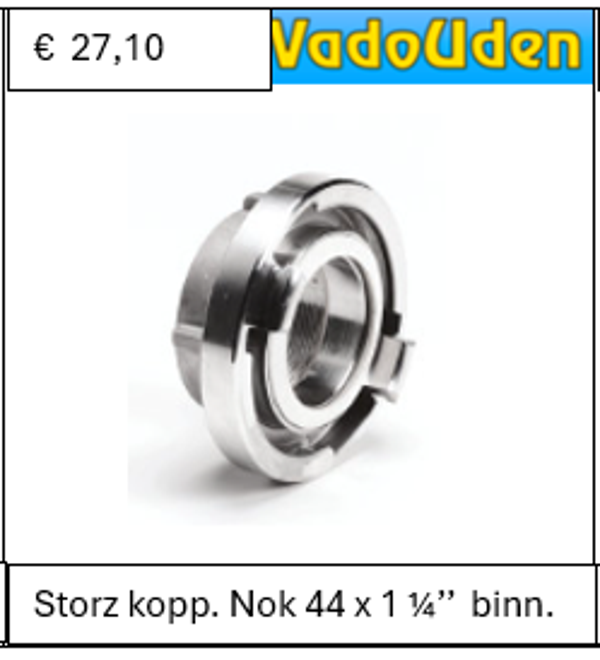 Storz kopp. Nok 44 x 1 ¼’’  binn.