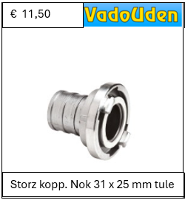 Storz kopp. Nok 31 x 25 mm tule