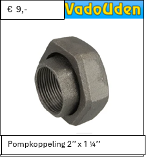 Pompkoppeling 2’’ x 1 ¼’’