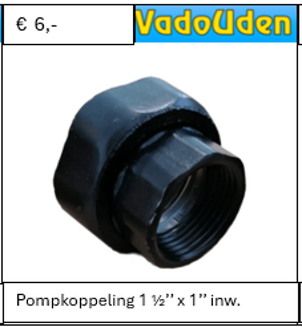 Pompkoppeling 1 ½’’ x 1’’ inw.