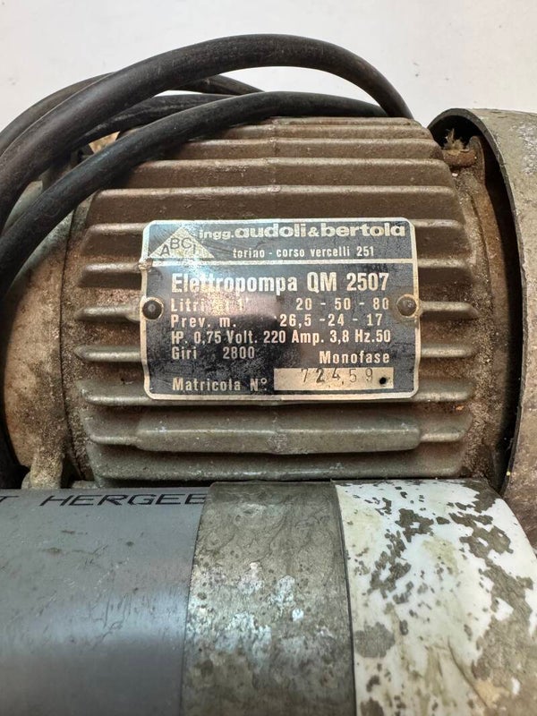 Ingg. Audoli & Bertola QM 2507 220 volt (gebruikt)