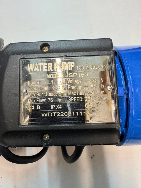 Water Pump JSP150 230 Volt  (NIEUW)
