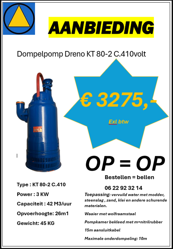 DOMPELPOMP DRENO KT 80-2 C.410VOLT