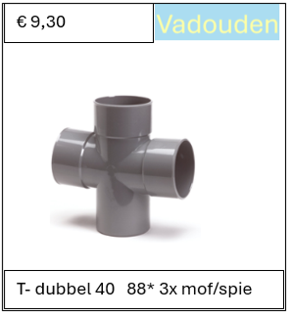 T- dubbel 40   88* 3x mof/spie