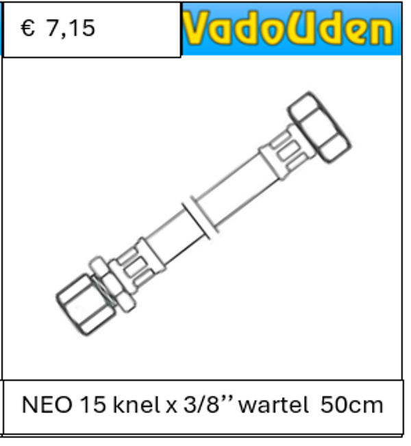 AANSLUITSLANG NEO 15 knel x 3/8'' wartel 50 cm