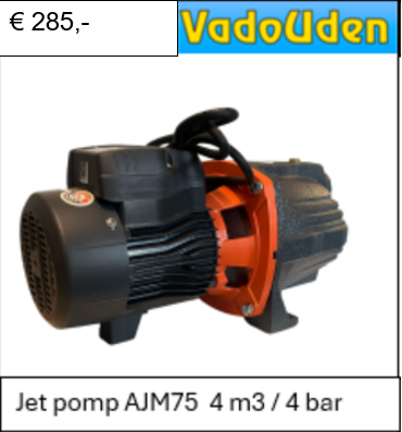 Jet pomp AJM75 4 m3 / 4 Bar