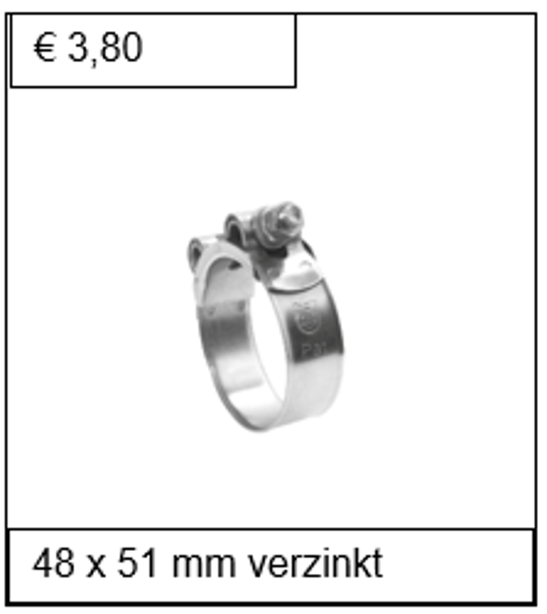 slangklem verzinkt 48 x 51 mm