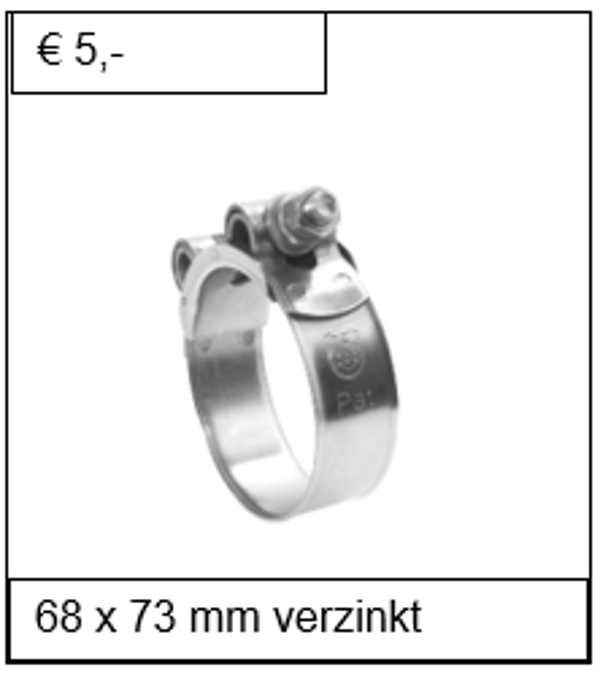 slangklem verzinkt 68 x 73 mm