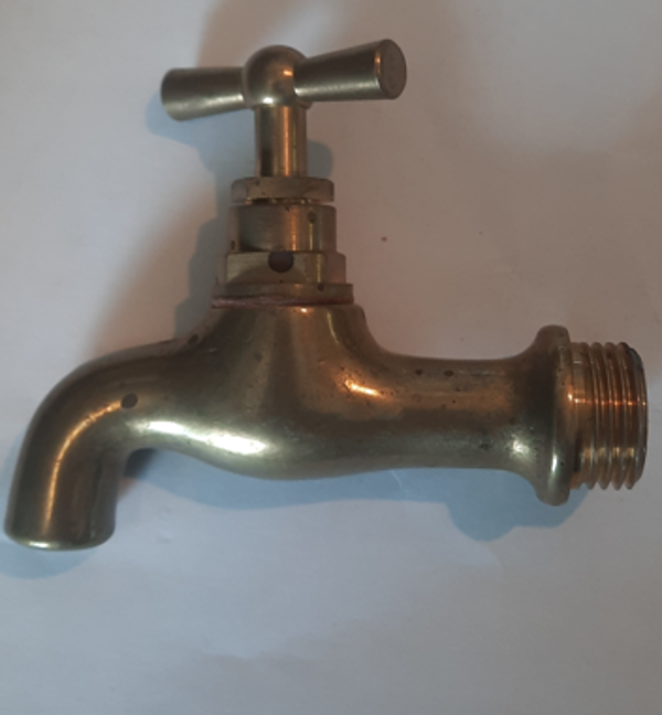 Messing tapkraan 1/2'' glad