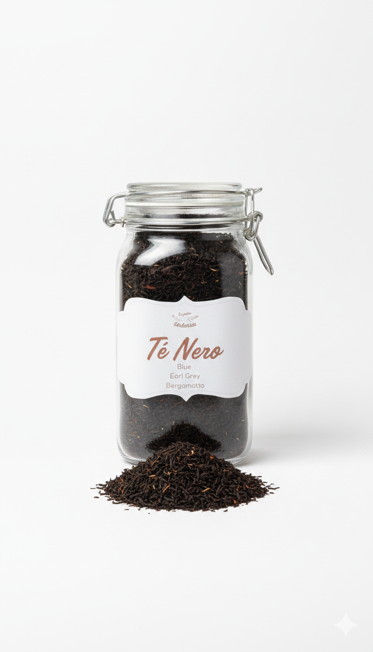 Té Nero ( Blue Earl Grey, Bergamotto, Fiordaliso )