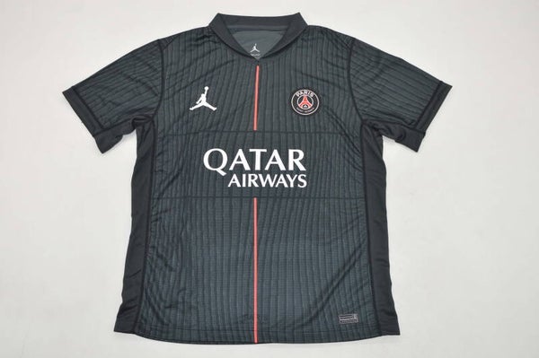 PSG 2025/26 Fourth Black Shirt - Kids 3-14 years old and Adults Small to 4XL