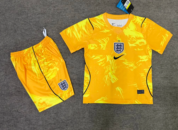 England 2026 World Cup Yellow Goalkeeper Shirt - Kids 3-14 years old and Adults Small to 4XL