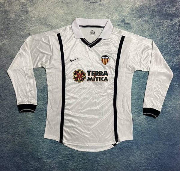 Valencia 2000/01 Long Sleeve Home Shirt - Adults Small to 2XL