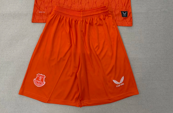 Everton 2025/2026 Orange Goalkeeper Shorts - Adults Small to 2XL