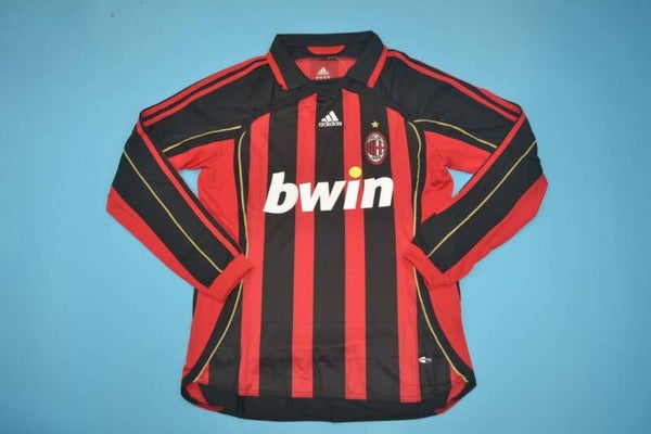 AC Milan 2006/07 Long Sleeve Home Shirt - Adults Small to 2XL