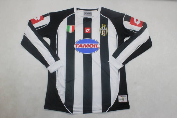 Juventus 2002/03 Long Sleeve Home Shirt - Adults Small to 2XL