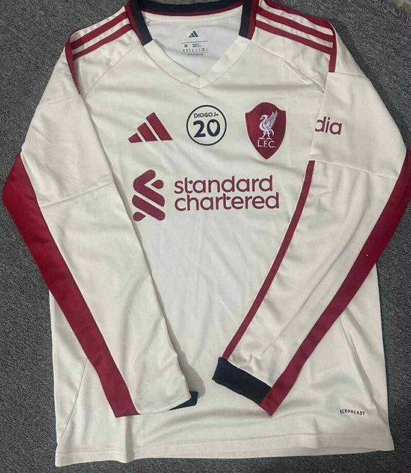 Liverpool 2025/2026 Long Sleeve Away Shirt - Diogo Jota Tribute - Adults Small to 2XL