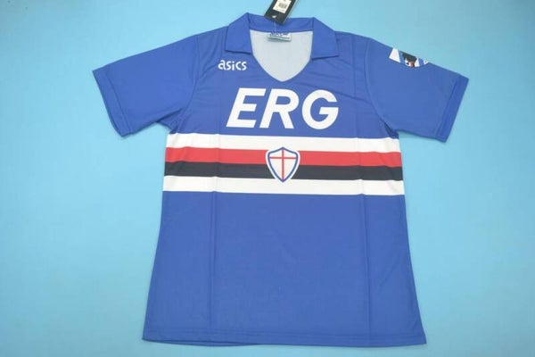 Sampdoria 1990/91 Home Shirt - Kids 3-14 years old and Adults Small to 2XL
