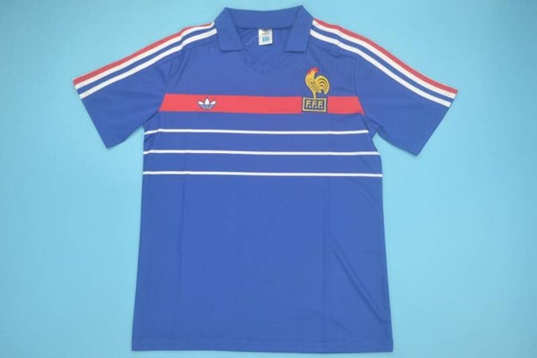 France 1984 Home Shirt - Kids 3-14 years old and Adults Small to 2XL