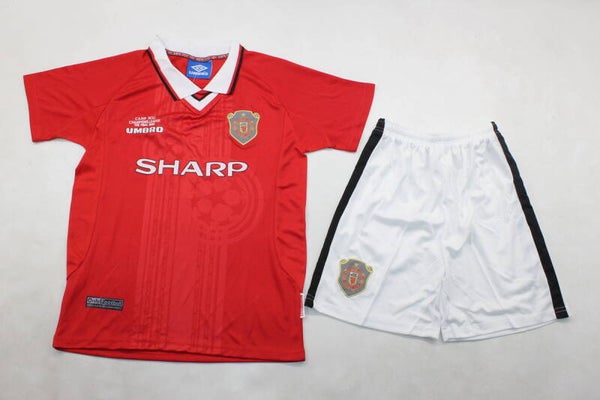 Manchester United 1999 Champions League Home Shirt - Kids 3-14 years old