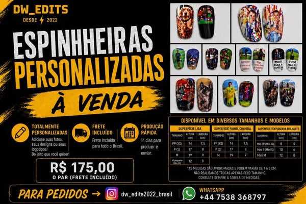 Caneleiras personalizadas (Compre apenas se você for do Brasil)
