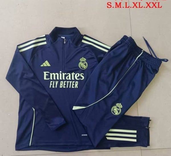 Real Madrid 2025/2026 Tracksuit 8 - Adults Small to 2XL