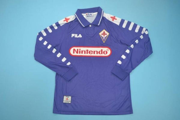 Fiorentina 1998/99 Long Sleeve Home Shirt - Adults Small to 2XL