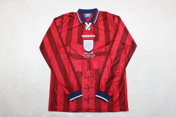 England 1998 Long Sleeve Away Shirt - Adults Small to 2XL