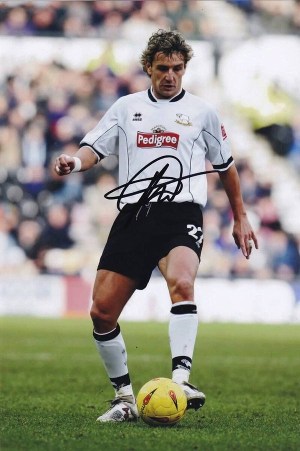 14x Hand Signed Derby County 12x8 Inch Photographs