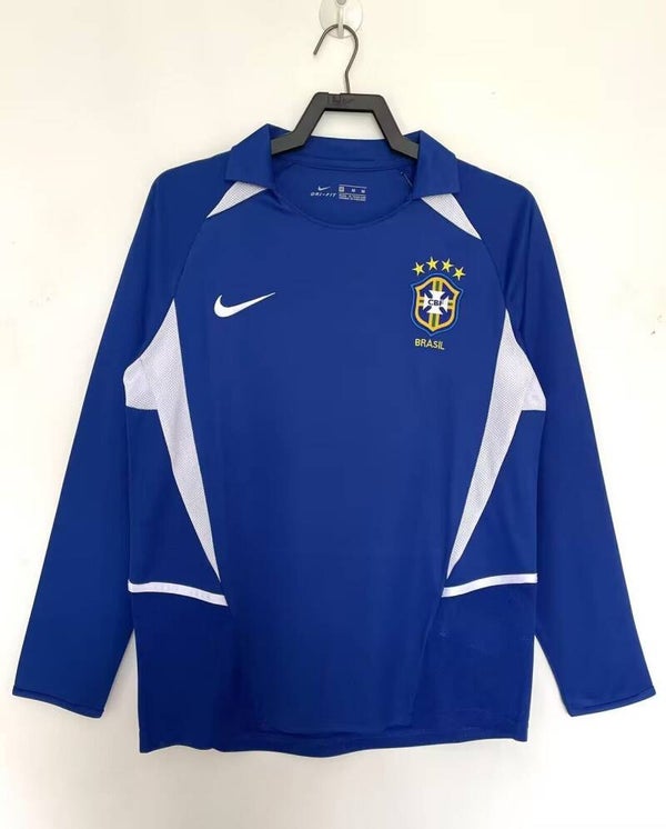 Brazil 2002 Long Sleeve Away Shirt - Adults Small to 2XL