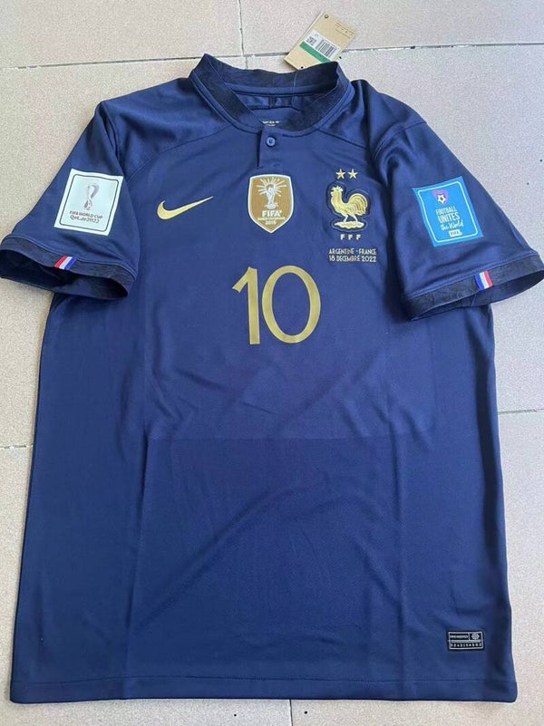 France 2022 World Cup Final Home Shirt - Adults Small to 2XL