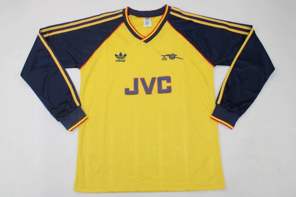 Arsenal 1988/89 Long Sleeve Away Shirt - Adults Small to 2XL