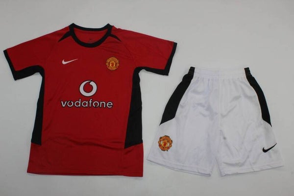 Manchester United 2002/04 Home Shirt - Kids 3-14 years old