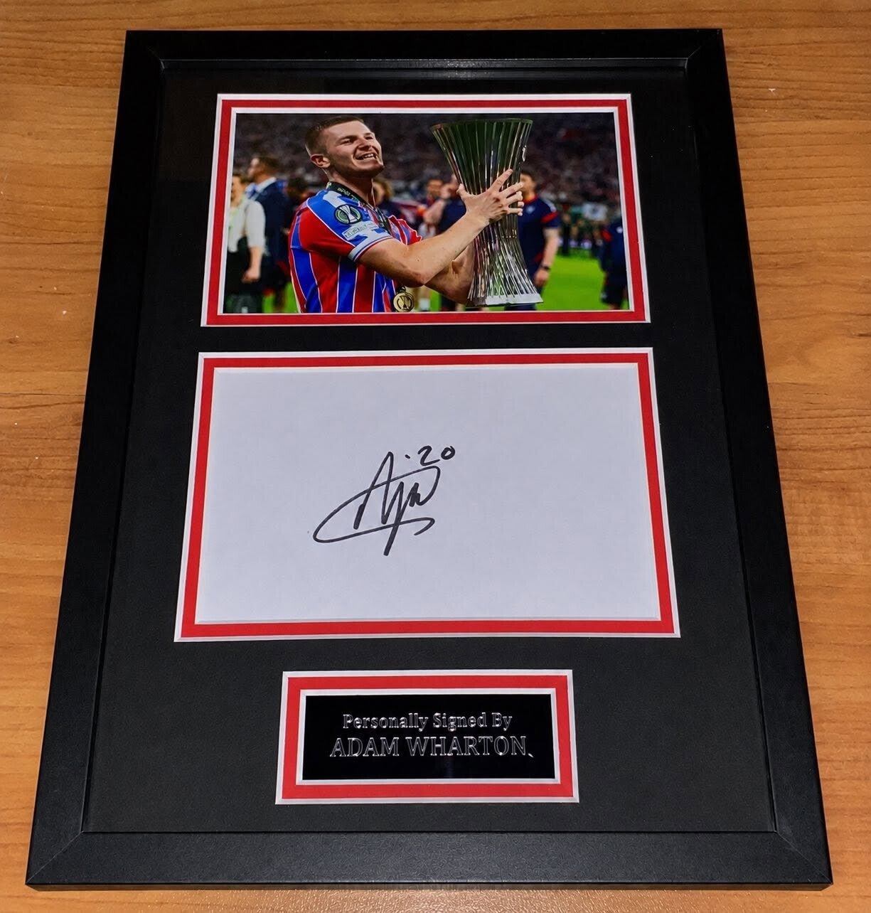 Adam Wharton - Hand Signed & Glass Framed A4 Card Mounted - Crystal Palace - COA - 3