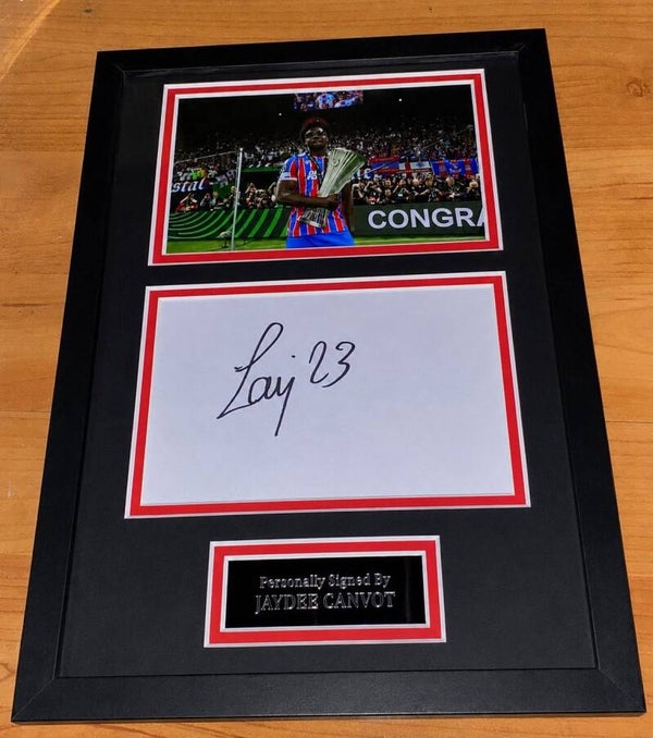 Jaydee Canvot - Hand Signed & Glass Framed A4 Card Mounted - Crystal Palace - COA - 1