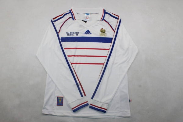 France 1998 World Cup Long Sleeve Away Shirt - Adults Small to 2XL
