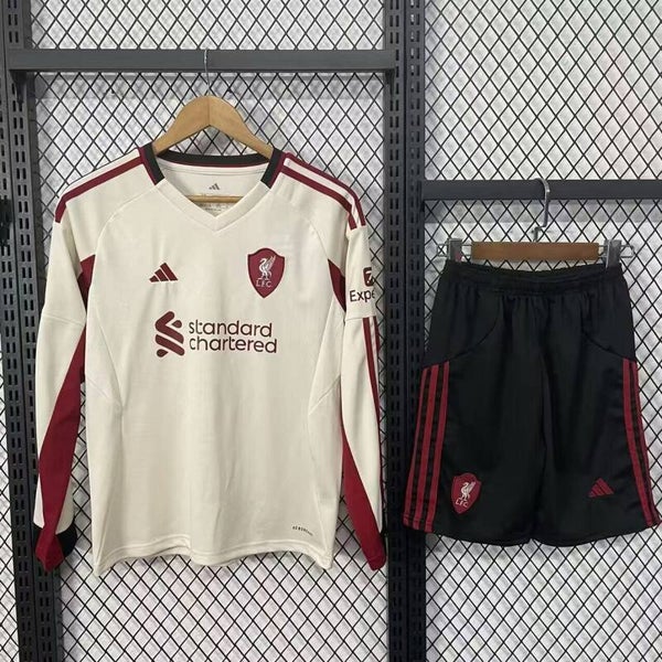 Liverpool 2025/2026 Long Sleeve Away Kit - Adults Small to 4XL