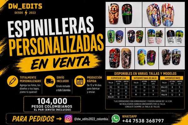 Espinilleras personalizaodas (Solo cmpra si eres de Colombia)
