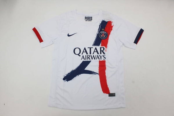 PSG 2025/26 Away White Shirt - Kids 3-14 years old and Adults Small to 4XL