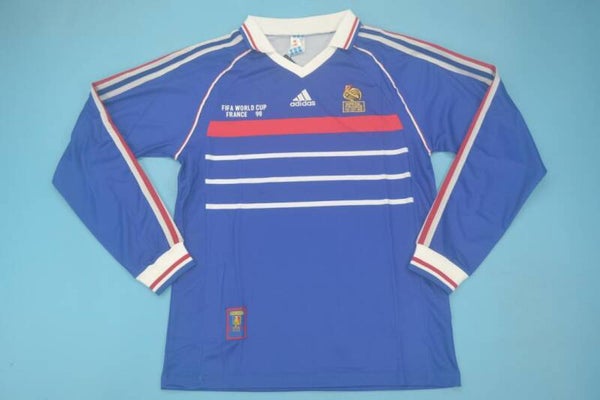 France 1998 World Cup Long Sleeve Home Shirt - Adults Small to 2XL