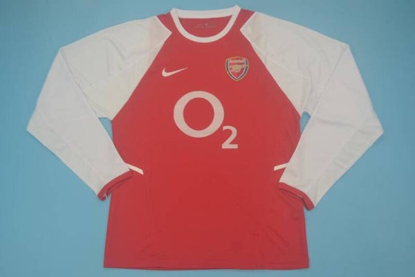 Arsenal 2002/04 Long Sleeve Home Shirt - Adults Small to 2XL