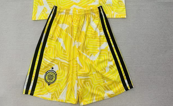 Glasgow Celtic 2026/27 Yellow Goalkeeper Shorts - Adults Small to 2XL