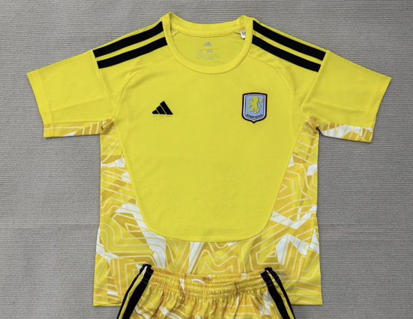 Aston Villa 2026/27 Yellow Goalkeeper Shirt - Kids 3-14 years old and Adults Small to 2XL