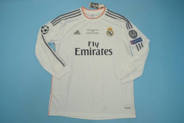 Real Madrid 2014 Long Sleeve Champions League Final Home Shirt - Adults Small to 2XL