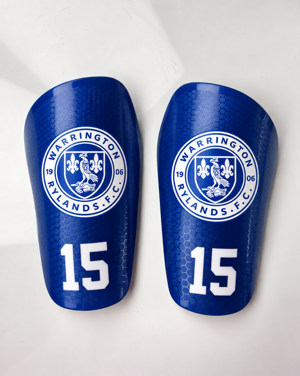 Warrington Rylands U12s Personalised Shinpads - 18x Medium Honeycomb
