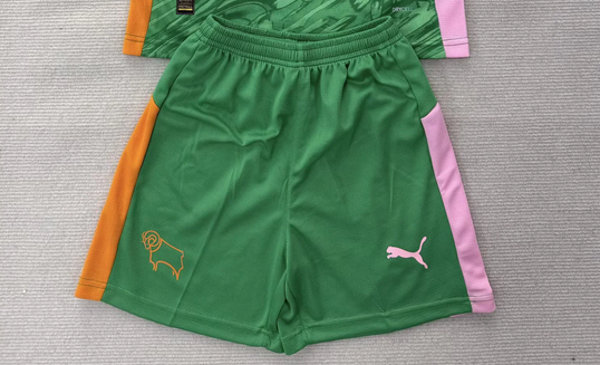 Derby County 2025/2026 Green Goalkeeper Shorts - Adults Small to 2XL