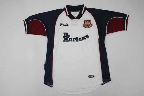 West Ham United 1999/2001 White Away Shirt - Adults Small to 2XL